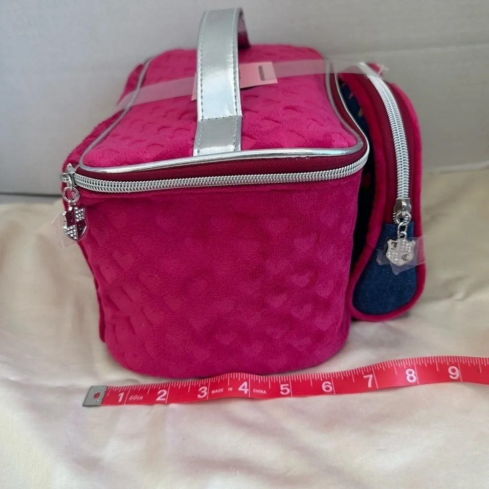 Juicy Couture Pink and Blue Travel Cosmetic Bags